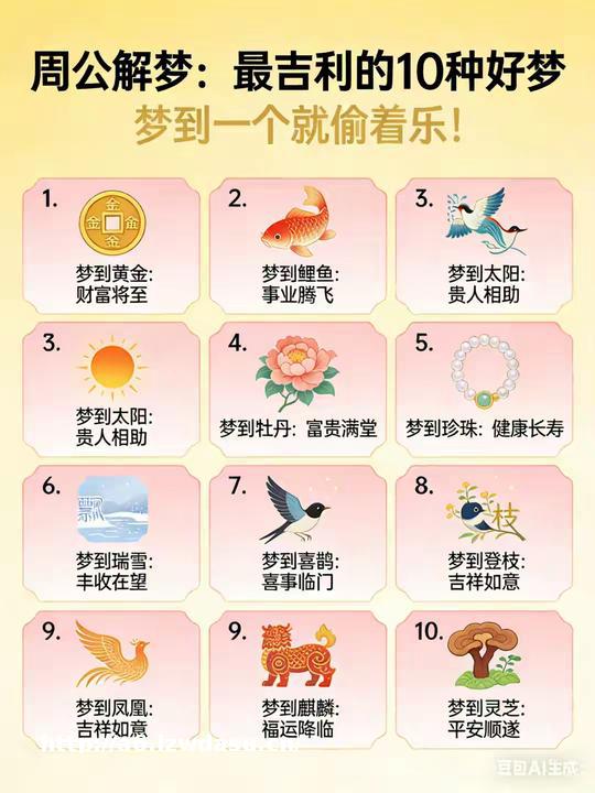 周公解梦，最吉利的10种好梦，梦到一个就偷着乐